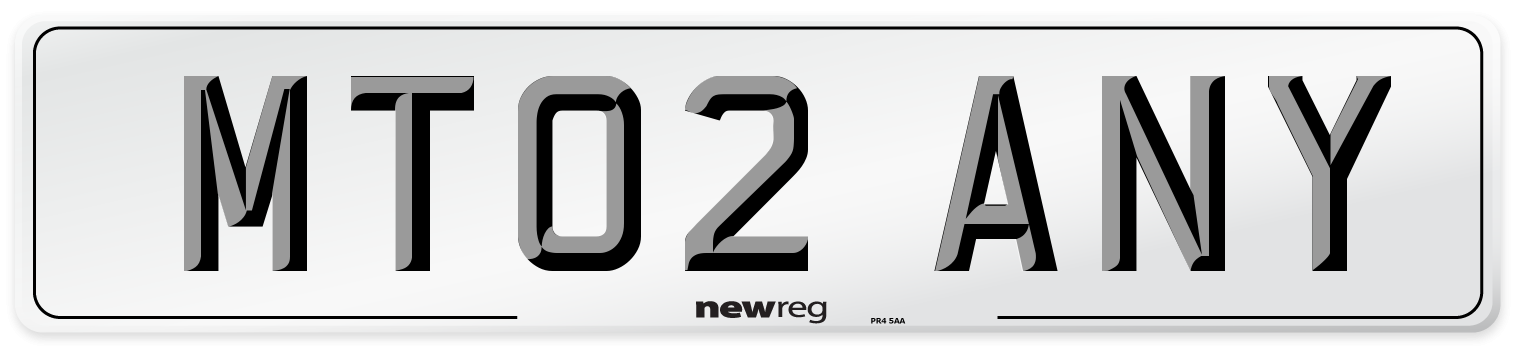 MT02 ANY Number Plate from New Reg